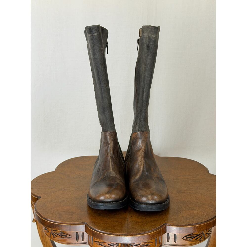 NIB Casta Roma Taupe Tall Riding Boot STUNNING Leather GORGEOUS #0321 EU 37 - Picture 3 of 8